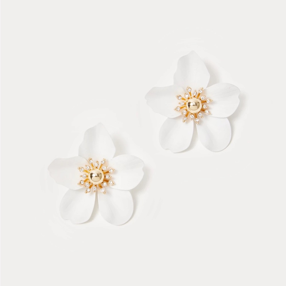 NWT Lilly Pulitzer Oversized Orchid Earrings